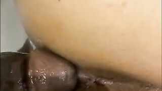 Asian girl makes BBC cum hard from doggy