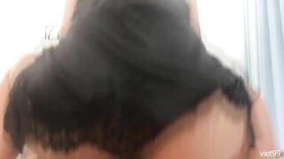 Fucking Vietnamese fwb in black dress