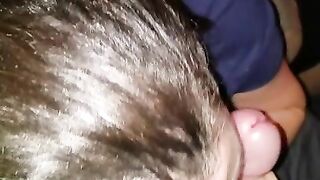 My slutty wife sucking my dick while our friend eats her pussy to orgasms