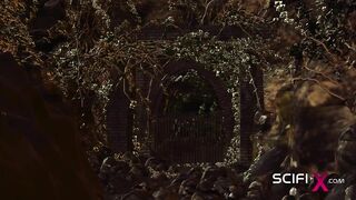 Hot sex in the sci-fi lab. A sexy girl gets fucked by an android monster