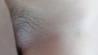 Crempie in stepsister's hairy pussy