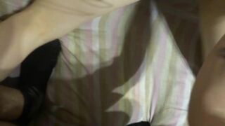 Cumshot on juicy ass of a 