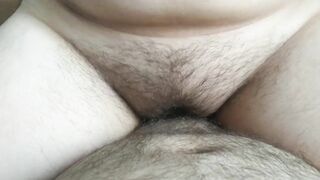 Chubby girl riding fat cock and takes huge unprotected impregnation creampie