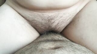 Chubby girl riding fat cock and takes huge unprotected impregnation creampie