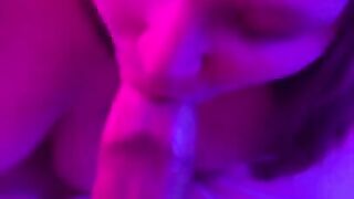 POV cutie giving a hot blowjob