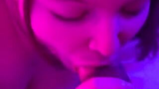 POV cutie giving a hot blowjob