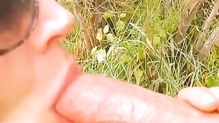 Sucking meat riverside