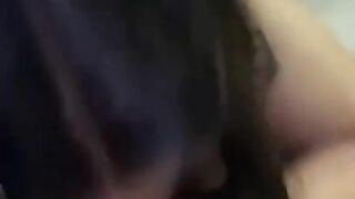 cute brunette gets a mouthful