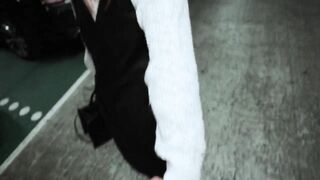 Blowjob and doggy style in garage