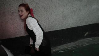 Blowjob and doggy style in garage