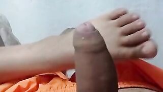 Rough Footjob + Relaxing music