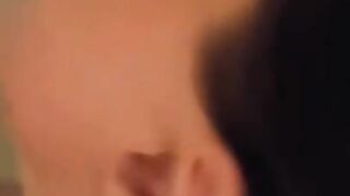 Last minute cum shot on this Brazilian pussy