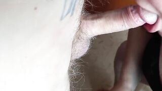 deep blowjob close-up and hot cum in mouth