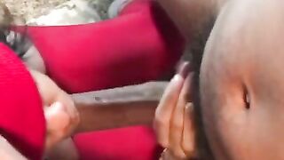 Filling her mouth with too much cock