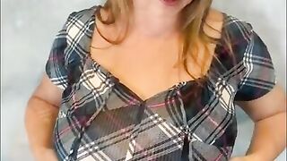 Hot country mom with big tits stripping