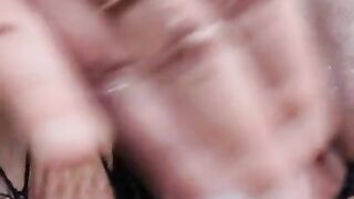 Naughty MILF Fingers Wet Pussy For You in Fishnets