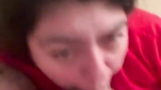Sexy Latina milf giving sloppy head