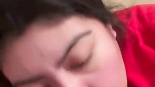 Sexy Latina milf giving sloppy head