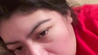 Sexy Latina milf giving sloppy head