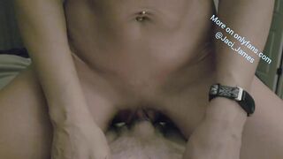 Hot blonde wife rides cock and uses toy for big orgasm