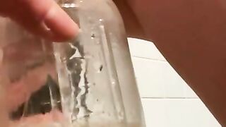 Filling up a mason jar ????