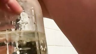 Filling up a mason jar ????