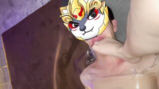 her feet into my throat , trample penis with barefeet