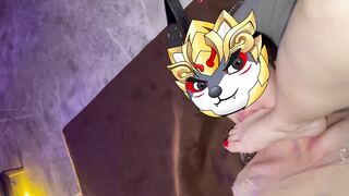 her feet into my throat , trample penis with barefeet