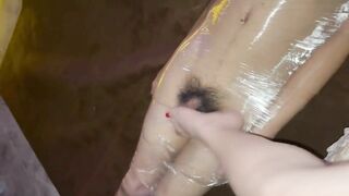 her feet into my throat , trample penis with barefeet