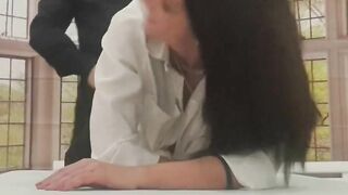PervStepMom - Dressed as Student - Extreme rough anal sex with Teacher that dare her