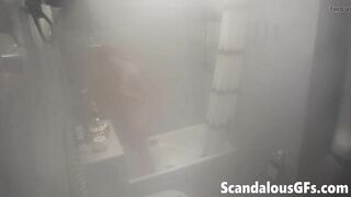A steamy video of my naked hot ex in a luxury steam shower
