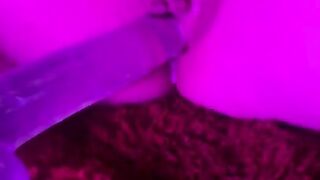 Fucking myself with my 7 INCH DILDO ????????