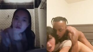 Sexy hot Latina trans hung black daddy dick (full video on Onlyfan mine @bluehaze200 hers @monse_eva
