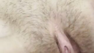 Submissive slut rubbing her pussy at command with butt plug in her ass before I fuck her pussy