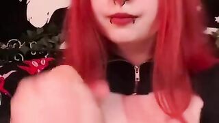 Goth bunny gives you a Handjob, Titjob & sucks you off. (Trailer)