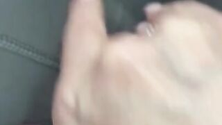 Mom having fun in the car wash