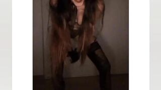 Striptease in hot colors on sexy music