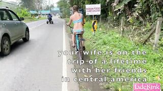 Lovely blonde wife punished on pole