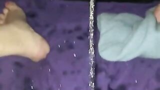 Huge piss puddles in bed