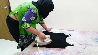 Slowly entering stepmom's room, I saw her irons clothes, then I undressing her & fucked Huge Ass cum