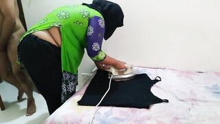 Slowly entering stepmom's room, I saw her irons clothes, then I undressing her & fucked Huge Ass cum