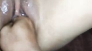 Part 2 Pinay wife 1st time Fisting with big Dildo