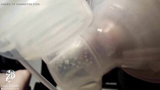 Lactating femdom analmachine fucked slaves ass