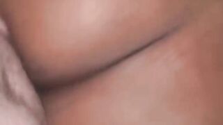 Pounding his pussy from the back