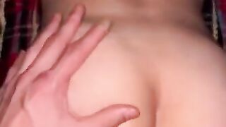 Petite teen latina taking my cock from behind