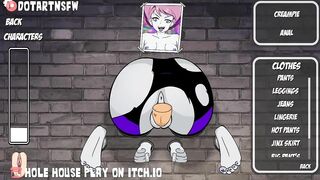Jinx Teen Titans Big Ass In Glory Hole And Riding Cowgirl POV - Hole House