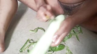 Whole CUCUMBER in My DARK pussy . Taking A Huge Cucumber in my pussy . Fucking with cucumber . Painful sex video.
