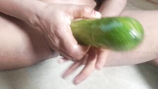 Whole CUCUMBER in My DARK pussy . Taking A Huge Cucumber in my pussy . Fucking with cucumber . Painful sex video.