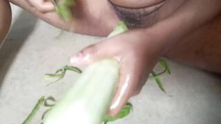 Whole CUCUMBER in My DARK pussy . Taking A Huge Cucumber in my pussy . Fucking with cucumber . Painful sex video.