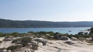 Risky PISS on a Public Touristic Trail